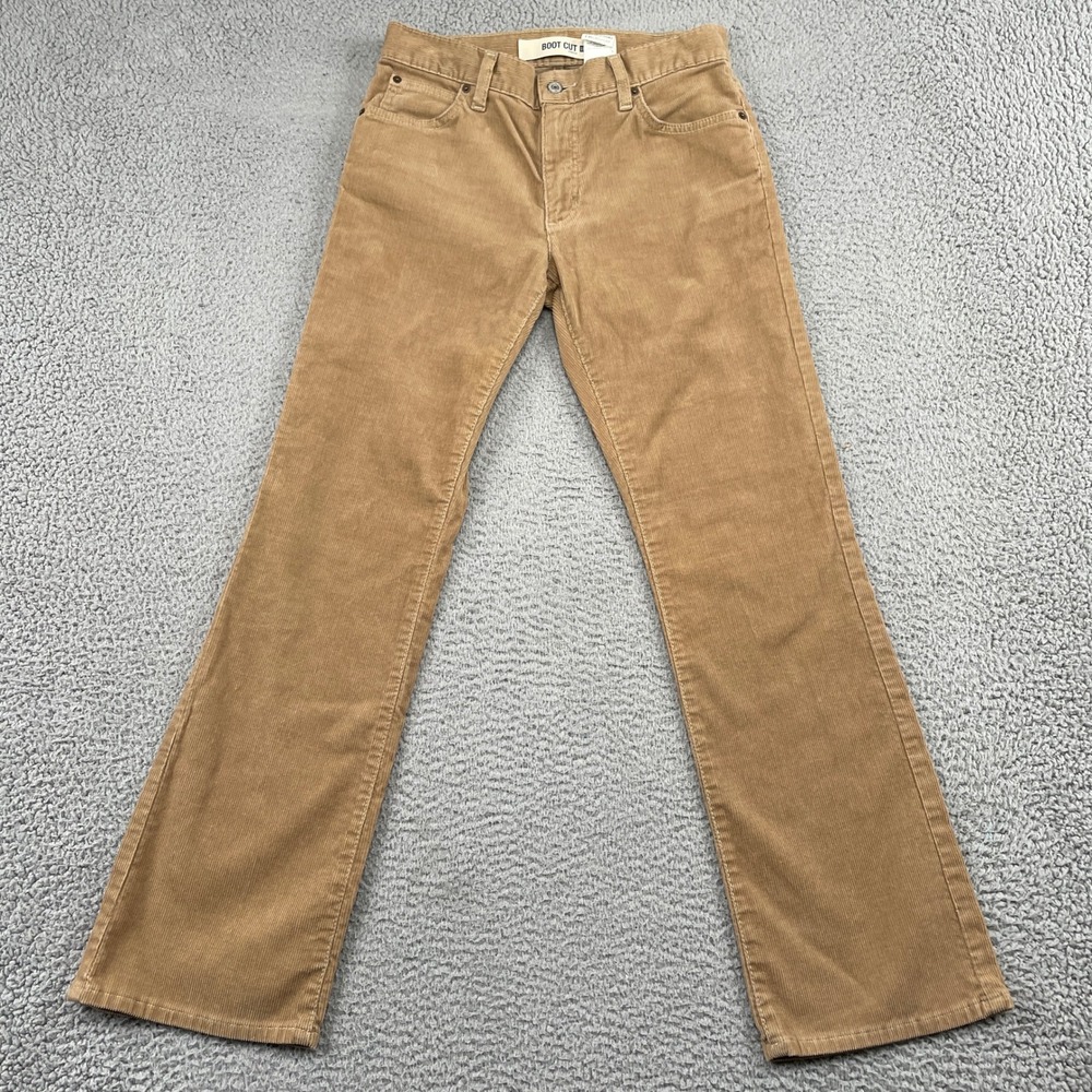 Y2K Gap Corduroy Pants Women 8 Brown Boot Cut Stretch 5-Pocket Made in USA